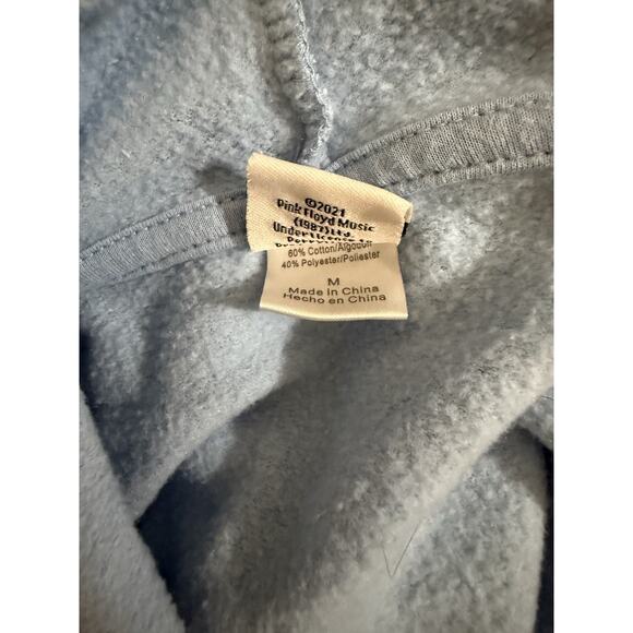 Pink Floyd Hoodie Medium Blue The Dark Side of the Moon 2021 Band Sweatshirt - Picture 5 of 5